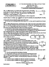 Đề thi chọn học sinh giỏi tỉnh môn Vật lý Lớp 9 THCS - Bảng A - Năm học 2018-2019 - Sở giáo dục và đào tạo Nghệ An (Có đáp án)